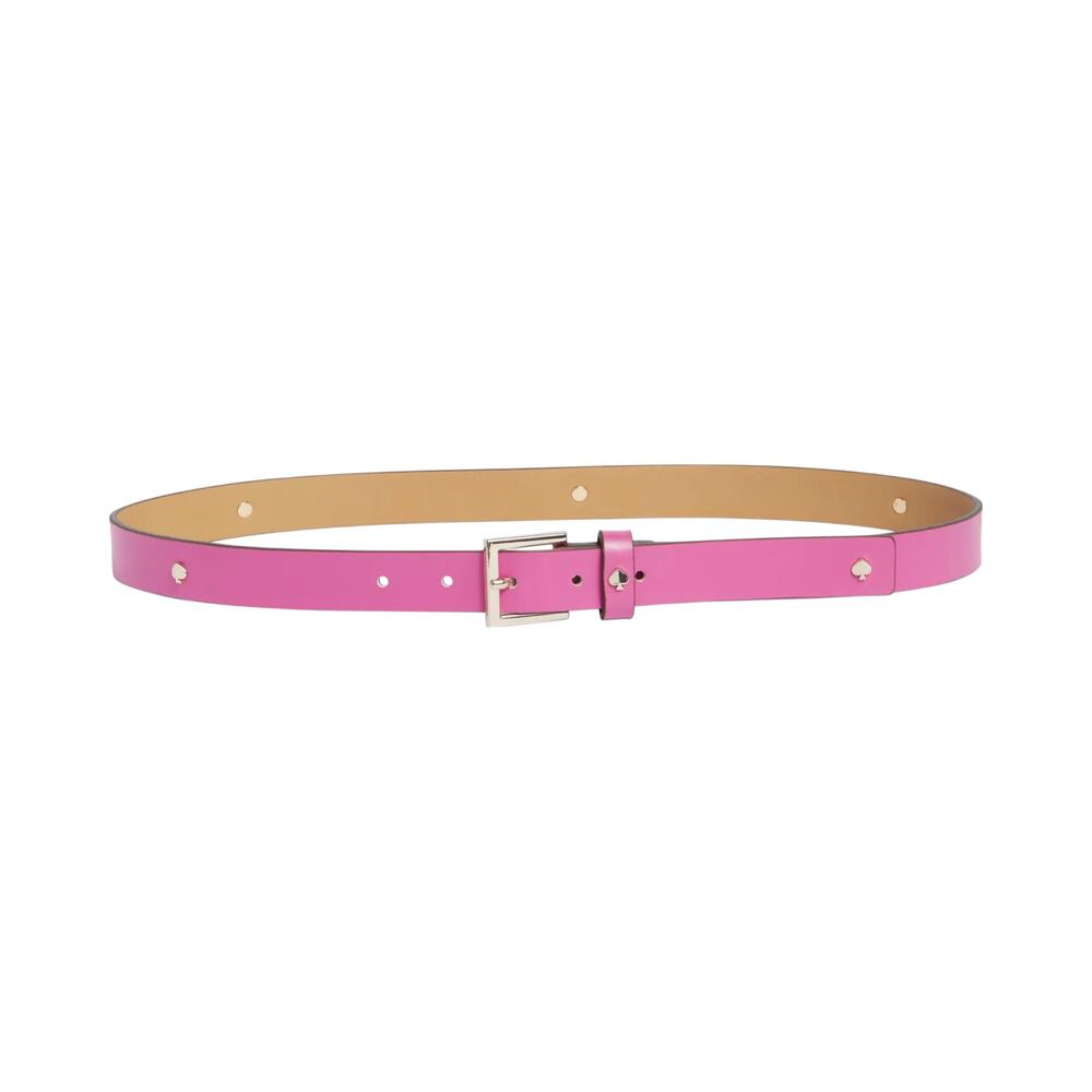 KATE SPADE New York Spade Belt in Rhododendron Grove / Pale Gold S